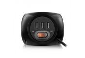 EWENT EW3938 Regleta Cubo 3 tomas Shucko + 3 USB