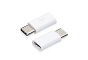 Adaptador micro usb a usb c 3.1, color blanco