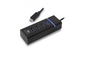 Ewent E1137 HUB USB TIPO C 4 PUEROS USB 3.1