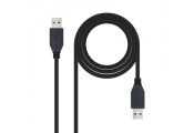 Nanocable Cable USB 3.0, tipo A/M-A/M, Negro, 1m