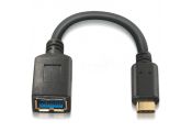 Nanocable Cable USB 3.1 Gen1 3A, USB-C/M-A/F, 15cm