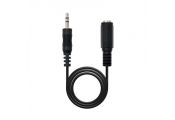 Nanocable Cable Audio, Jack 3.5/M-H, Negro, 3 M