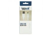 iggual cable USB-A/micro-USB 100 cm blanco