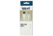 iggual cable USB-A/USB-C 100 cm blanco