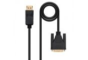 Nanocable Cable Conversor DP a DVI 1 M Negro