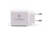 Coolbox Cargador USB Pared 20W USB-A/USB-C