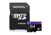 ADATA MicroSDHC 64GB UHS-I CLASS10 c/adapt