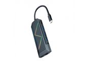Nanocable Hub 9en1 USB+USB-C+HDMI+RJ+TF+SD+Jack