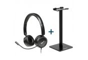 iggual Kit auriculares Dual Tech + soporte SA22