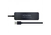 Aisens Hub USB 3.0 tipo A/M-4xtipo A/H negro 30cm