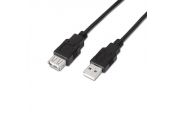 Aisens Cable USB 2.0 Tipo A/M-A/H negro 1.8m