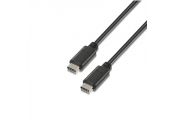 Aisens Cable USB 2.0 3A tipo C/M-C/M negro 1.0m