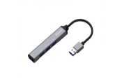 Aisens Hub USB 3.0 tipo A/M-4xtipo A/H gris 10cm