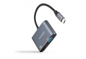 Nanocable Conversor USB-C/M a HDMI-VGA/H 15 cm