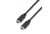 Aisens Cable USB 2.0 3A C/M-C/M Negro 0.5M