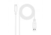Nanocable Cable USB 3.1 Gen2 USB-C/A 1 M Blanco