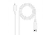 Nanocable Cable USB 3.1 Gen2 USB-C/A 2 M Blanco