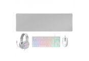 MARS GAMING Combo Gaming MCP-RGB3W 4EN1 BlancO