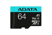 ADATA microSDXC/SDHC UHS-I U3 64GB c/adapt