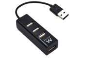 Ewent EW1123 MINI-HUB USB 4 Puertos Negro