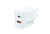 Coolbox Cargador Gan 30W USB-C/USB-A PARED