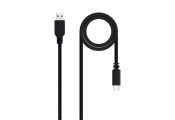 Nanocable Cable USB 2.0 3A USB-C-M/M 1.5M Negro