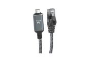 EWENT Cable USB-C 3.1 A RJ45 CAT6 FTP, 1Gbps, 1,5m