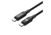 Celly Cable UsbC-UsbC2  2Mt Led BK 100w