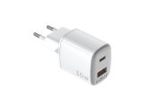 Celly Cargador Gan  1USB 1USBC 35w WH