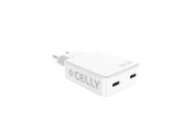 Celly Cargador  2 Usb-C 65w