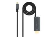 Nanocable Cable USB-C/M-HDMI 2.1+USB-C/H PD 1.8 M