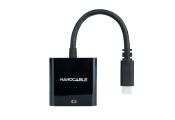 Nanocable Conversor USB-C/M a VGA/H Negro 10cm