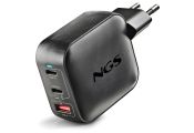 NGS CARGADOR GAN PARED ULTRARAPIDO 100W 3 P
