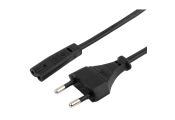 Gembird Cable Alimentaci�n Euro 2pin C7 1.8M Negro
