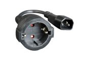 Gembird Cable Alimentaci�n Adap. C14(M) a Schuko(H