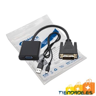 Nanocable Conversor DVI 24+1/M A VGA HDB15/H 10 cm