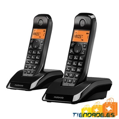 MOTOROLA S1202 Telefono DECT DUO Negro