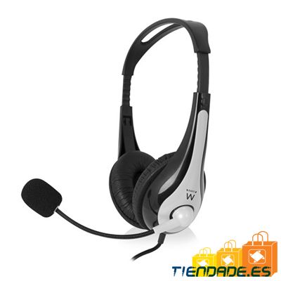 EWENT EW3562 Auriculares + Micrfono Streo negro