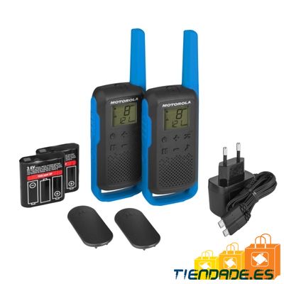 MOTOROLA T62 Walkie Talkie 8Km 16CH Azul Duo