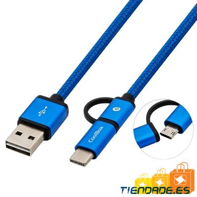 Coolbox Cable MULTIUSB MICRO/C Azul