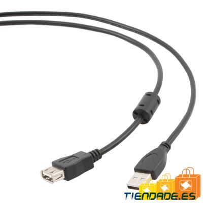 Gembird Cable USB 2.0  A/M-A/H 1,8 Mts Ngr Ferr