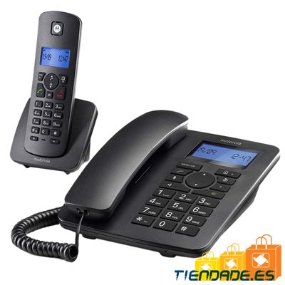 MOTOROLA C4201 Telefono Combo Fijo + DECT Negro