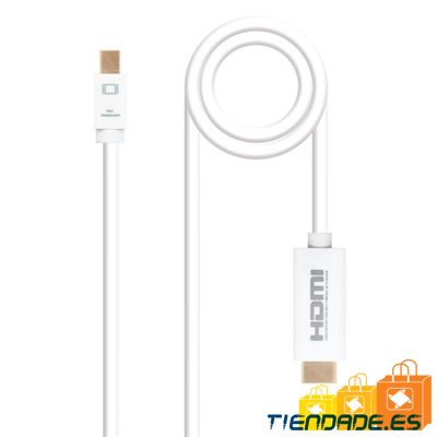 Nanocable Cable Conversor Mini DP/ HDMI 2 M Blanco