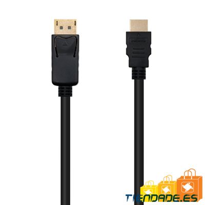 Nanocable Cable Conversor DP a HDMI 2 M Negro