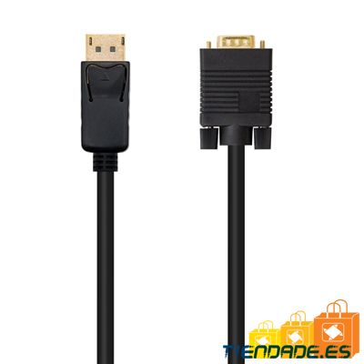 Nanocable Cable Conversor DP a VGA negro, 2 M