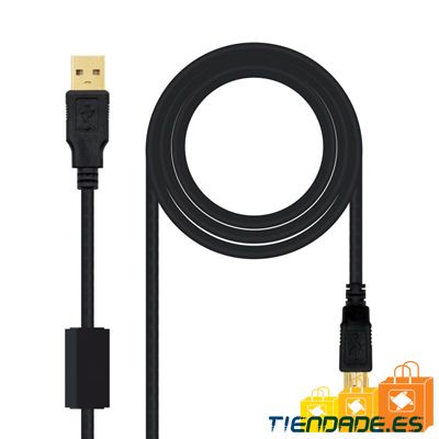 Nanocable Cable USB 2.0 Impresora Ferrita  2.0 M