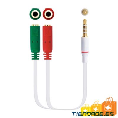 Nanocable Cable Ad AudioJack 3.5 4Pin-2x 3pin 20cm