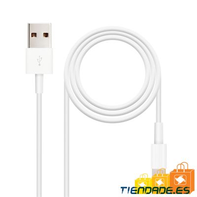 Nanocable Cable de datos/carga LIGHTNING/USB 2 M