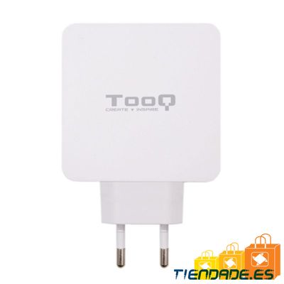 Cargador Doble USB Tipo C Pd + USB Tipo A Qc3.0 Tooq Blanco USB