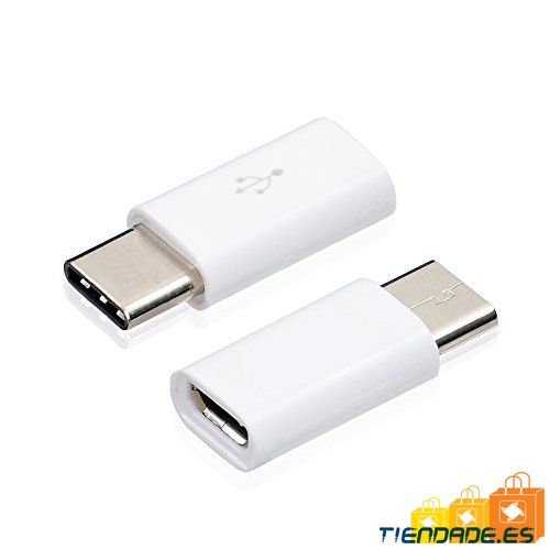 Adaptador micro usb a usb c 3.1, color blanco